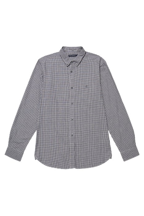 GINGHAM LONG SLEEVE SHIRT DARK NAVY/ECRU GINGH 3