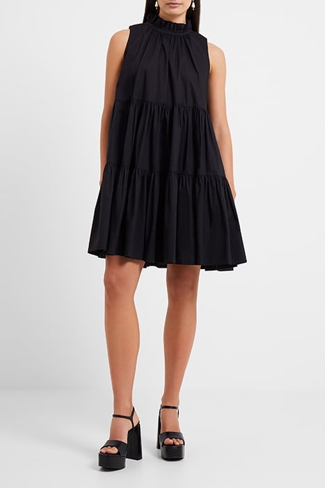 RHODES CONSCIOUS POPLIN SLEEVELESS DRESS BLACK 1