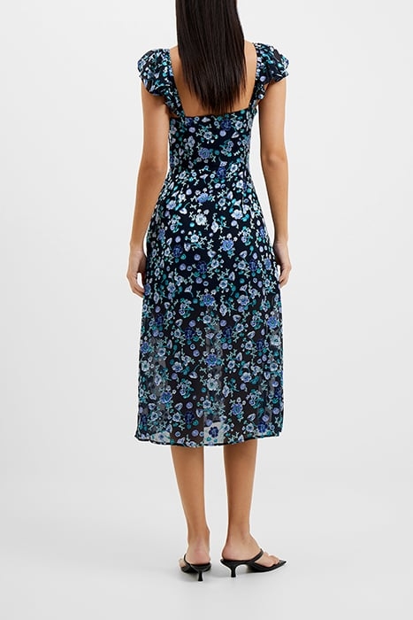 BETTE SATIN BURNOUT DRESS MARINE MULTI 2