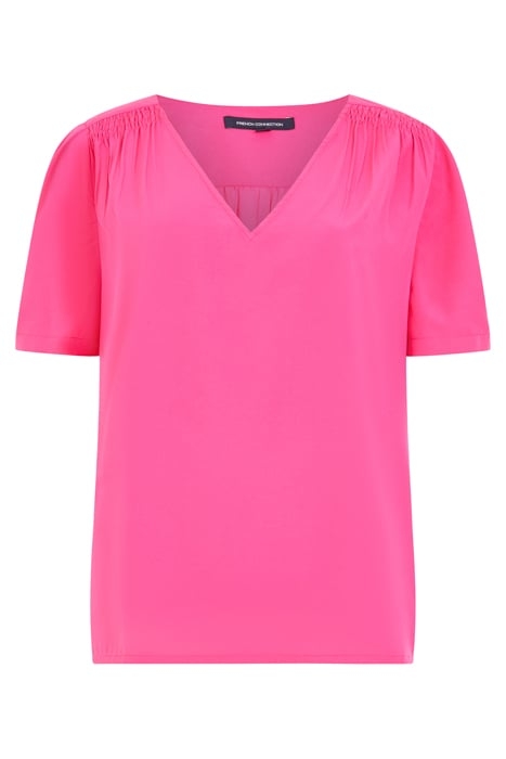 CREPE LIGHT V NECK TOP FUCHSIA 4