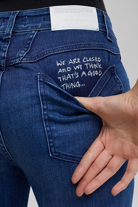 WOMEN PEDAL PUSHER JEANS DARK BLUE 6