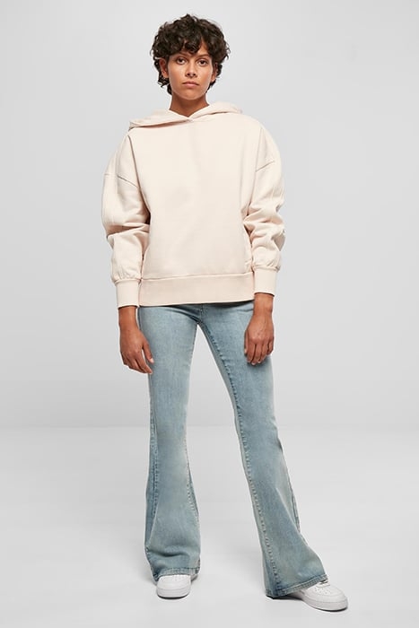 LADIES HEAVY TERRY GARMENT DYE HOODY PINK 3