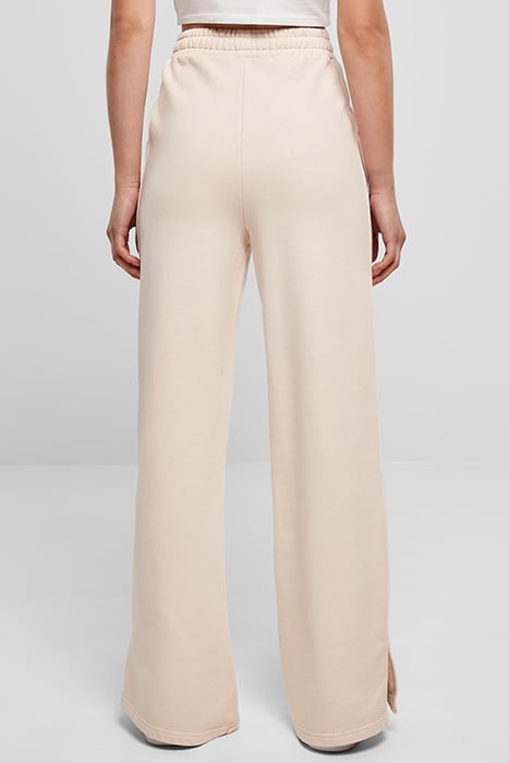 LADIES HEAVY TERRY GARMENT DYE SLIT PANTS PINK 2