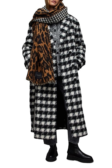 HAITHE CHECK COAT BLACK/WHITE 3