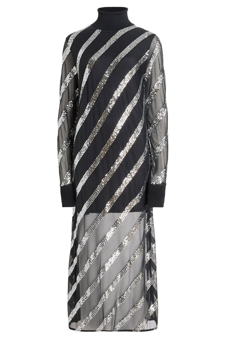 JUELA MESH DRESS BLACK/SILVER 3