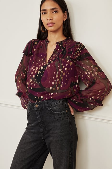 TINA TOP BRIGITTE BORDEAUX/BL 5