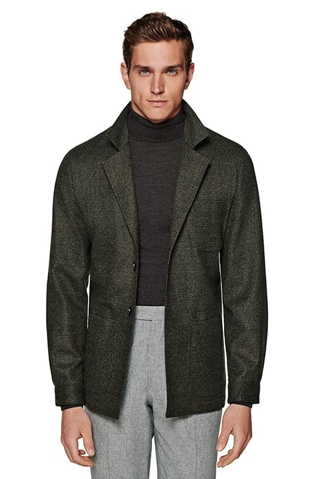 MID GREEN HOUNDSTOOTH GREENWICH SHIRT-JACKET MID GREEN 1