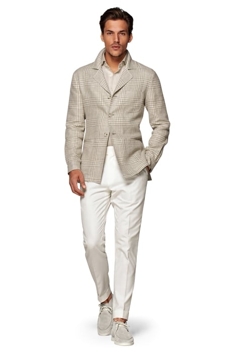 LIGHT BROWN CHECKED GREENWICH SHIRT-JACKET LIGHT BROWN 3