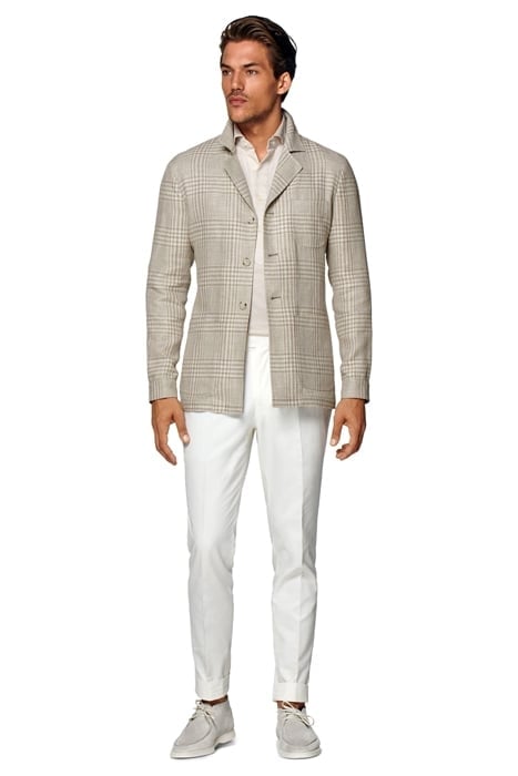 LIGHT BROWN CHECKED GREENWICH SHIRT-JACKET LIGHT BROWN 5