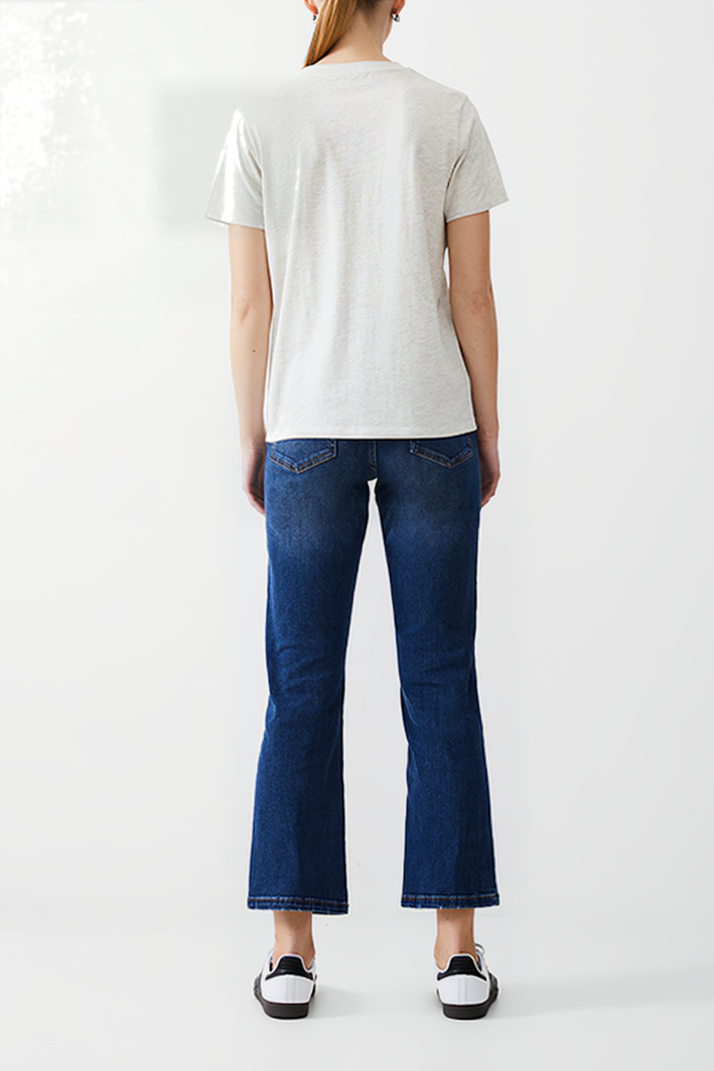 LOVE EMB POCKET TEE PALE GREY MEL 3