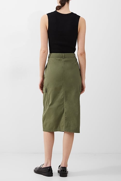 CARGO MIDI SKIRT KHAKI 3