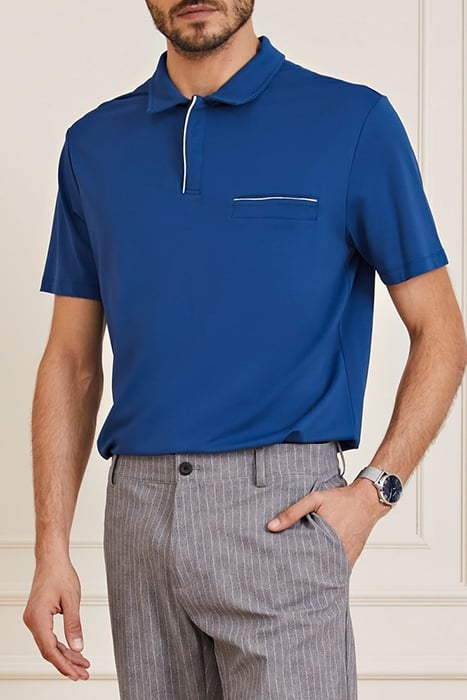 FORMAL PERFORMANCE BLUE POLO SHIRT LILY 1