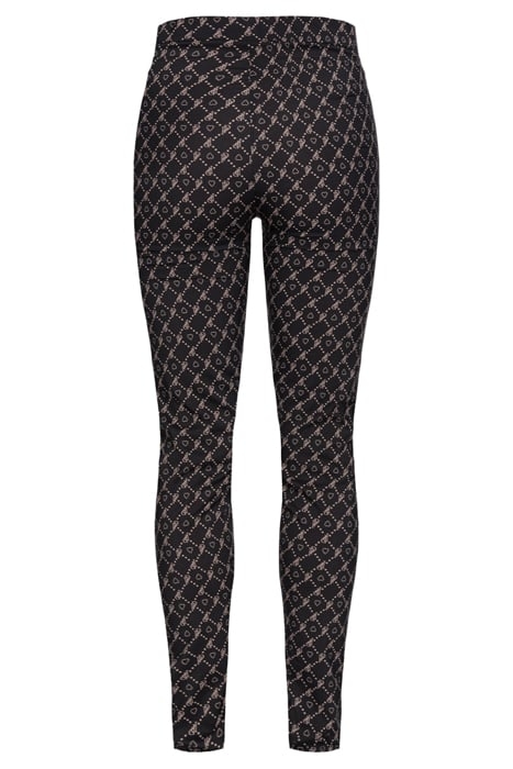 LOTO PANTALONE GEORGETTE STRET BLACK/NUDE 2