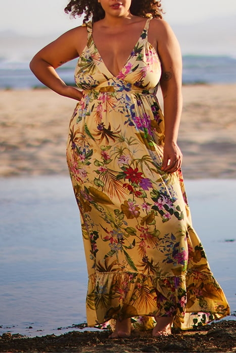 BW 1P LONG DRESS LONG SUMMER DRESS BRIGHT FLOWER 3