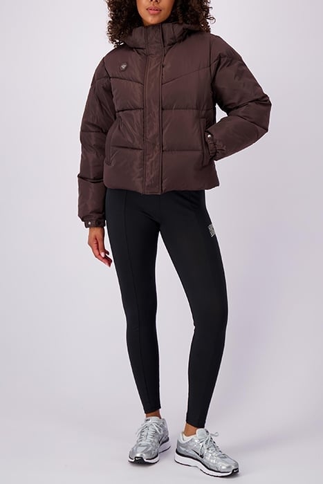 CROWN PUFFER JACKET BROWN 2