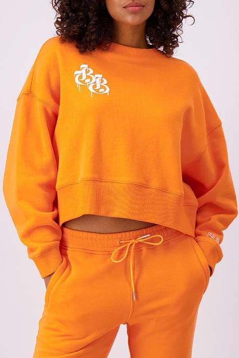 DRIPPING CREWNECK SWEATER ORANGE 1