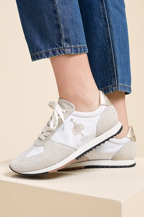 O.ZAKI - TWO-MATERIAL TWINE SNEAKERS WITH DANCER EMBROIDERY 3