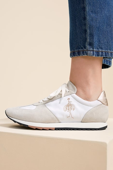 O.ZAKI - TWO-MATERIAL TWINE SNEAKERS WITH DANCER EMBROIDERY 1