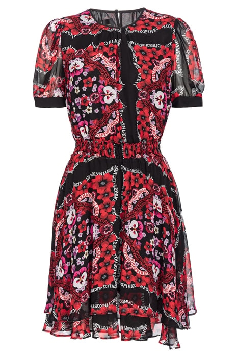 AEROGRAFISTA DRESS BLACK/RED MULTI 1