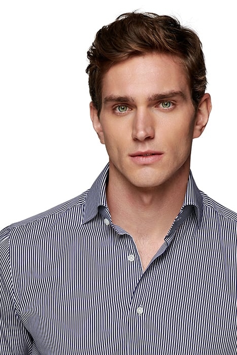 LUXURY STRETCH NAVY STRIPE NAVY 6