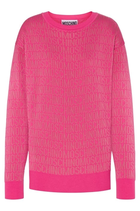 ALLOVER LOGO WOOL SWEATER FUCHSIA 3