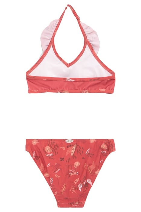 GIRLS’ RED SURF-ROCK PRINT BIKINI 2
