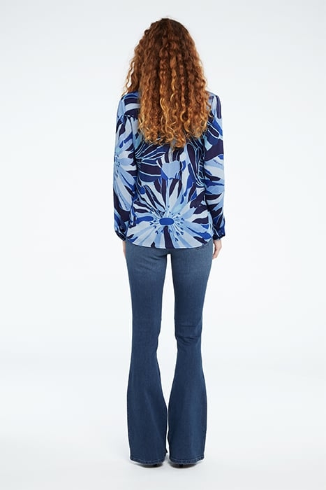 FRIDA COLLAR BLOUSE NAVY/SUMMER BLUE 3