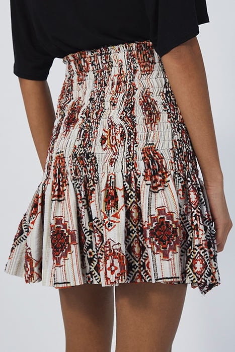 TOMIE MINI SKIRT IN MULTICO ORANGE 2