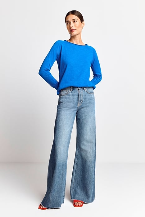 ORGANIC HEAVY JERSEY LONGSLEEVE AZZURE BLUE 1