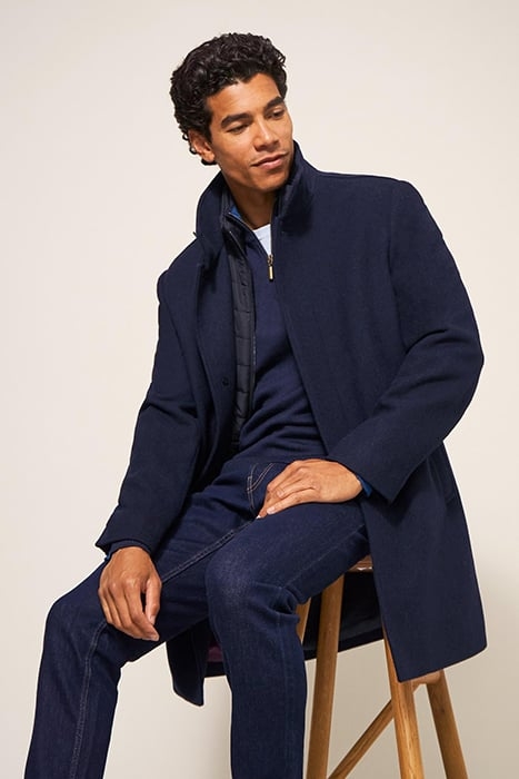 HORSHOLM WOOL FUNNEL COAT DARK NAVY 3