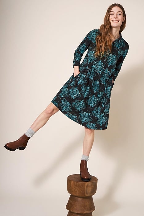 EVERLY JERSEY SHIRT DRE BLACK PRINTED 3