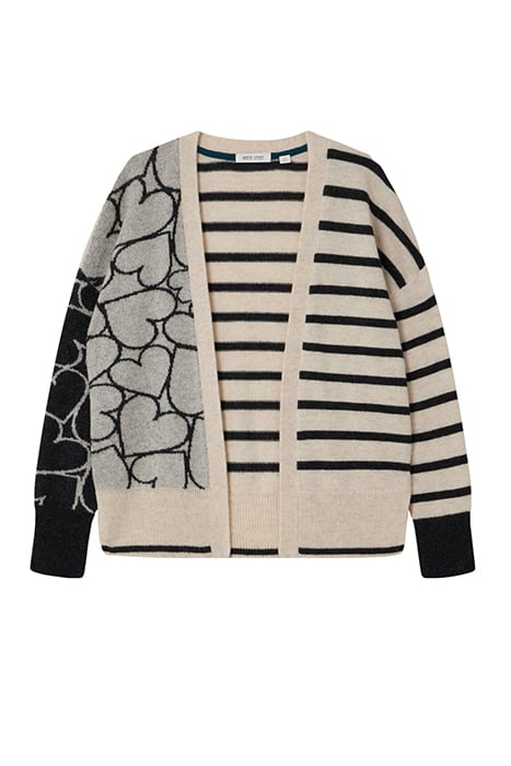 HARRIET HEART CARDIGAN NATURAL 2