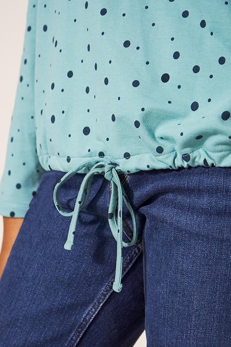 TARA TIE HEM TOP TEAL 4