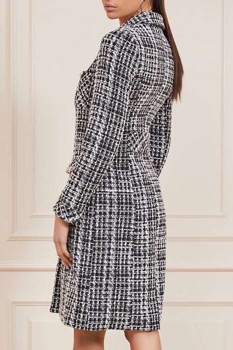 MEGAN COAT CHECK BLACK AND WHIT 2