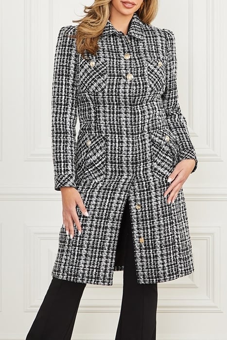 MEGAN COAT CHECK BLACK AND WHIT 6