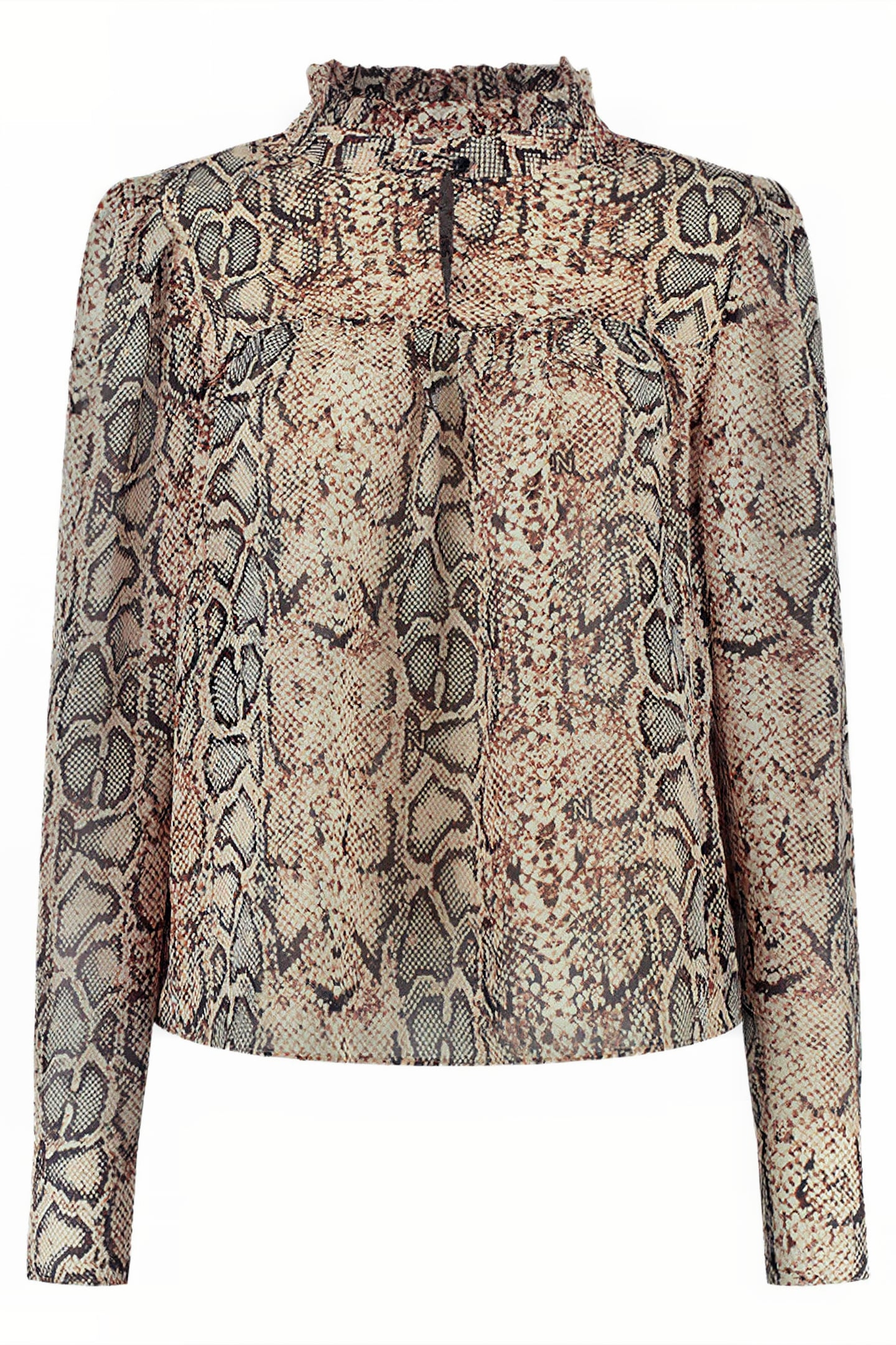 RISKA BLOUSE BLACK/TAUPE/GREY 1