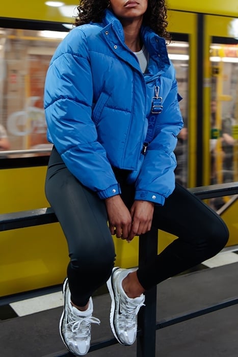 CROPPED BELT JACKET BLUE 6