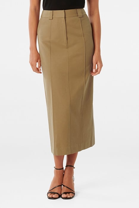 PIPPA PINTUCK MAXI SKIRT NEUTRAL 1