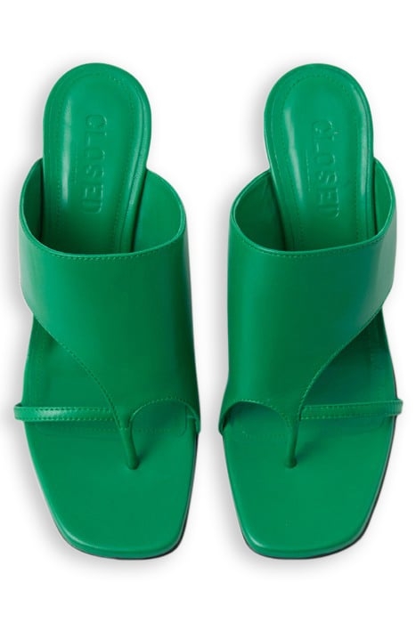 MULE SHOES EMERALD GREEN 3