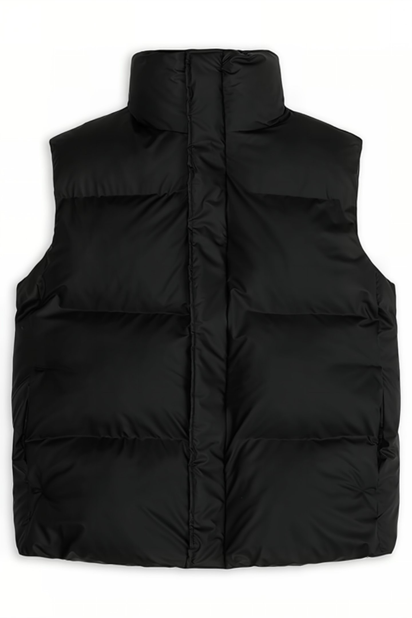 UNISEX BOXY PUFFER VEST BLACK 1