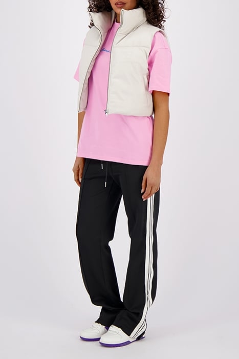 FAUX LEATHER BODYWARMER LIGHT GREY 2