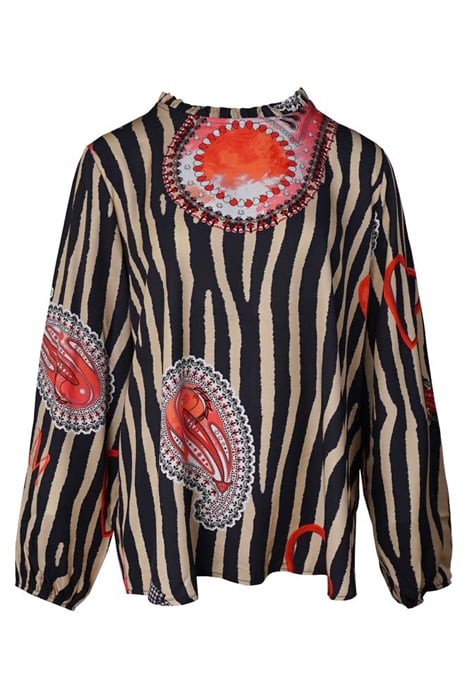 BLOUSE SAN SEVERO BLUE RED 1