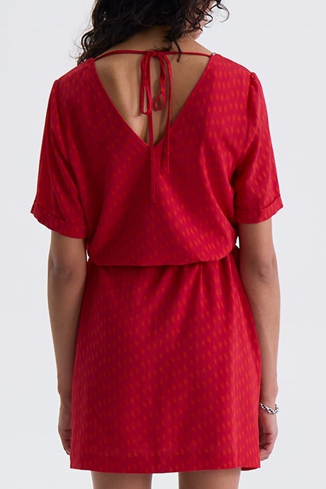 FUCHSIA PRINTED STRAIGHT DRESS 2