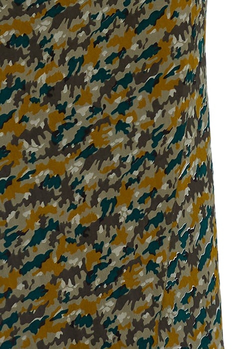 LICHEN LONG DRESS WITH GREEN CAMOUFLAGE PRINT 4