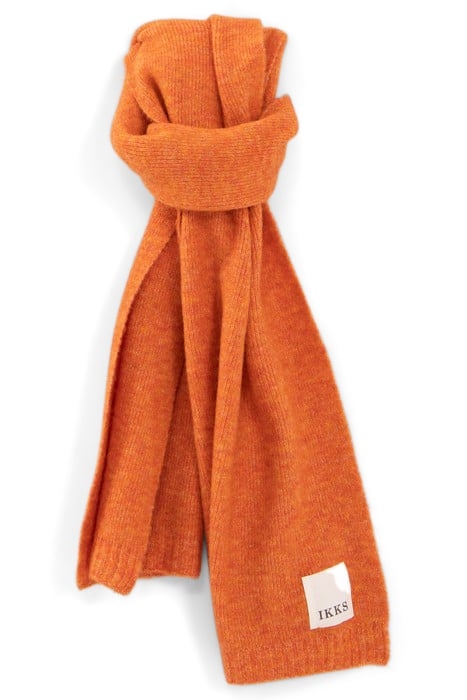 ORANGE KNIT BEANIE AND SCARF SET 2