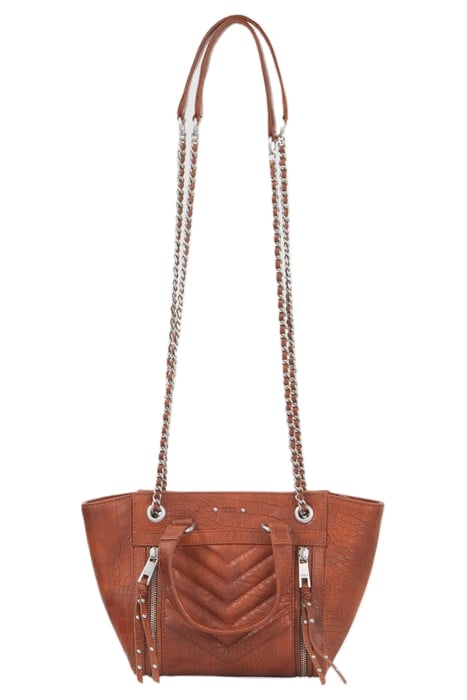 ORANGE CROC-EMBOSSED LEATHER 1440 SMALL TOTE BAG 3