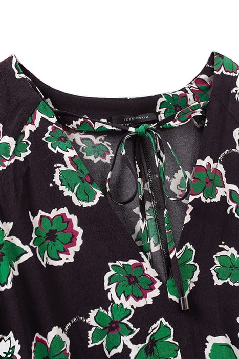 BLACK LONG XL FLORAL DRESS 4