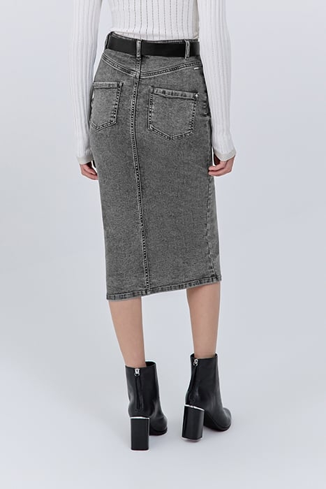 GREY DENIM PENCIL SKIRT 2