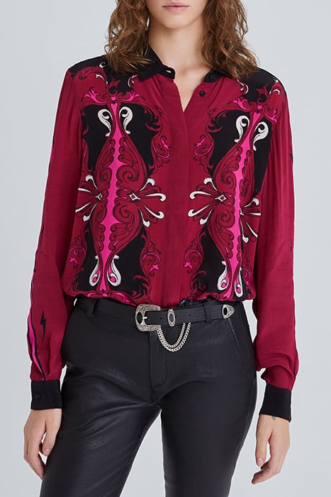 WOMEN'S PLACED PRINT VISCOSE SHIRT 1