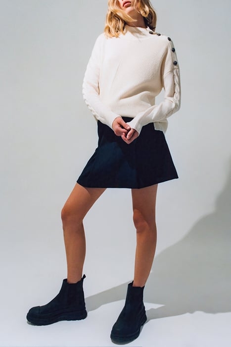 BLACK COMBAT-STYLE SHORT SKIRT 3